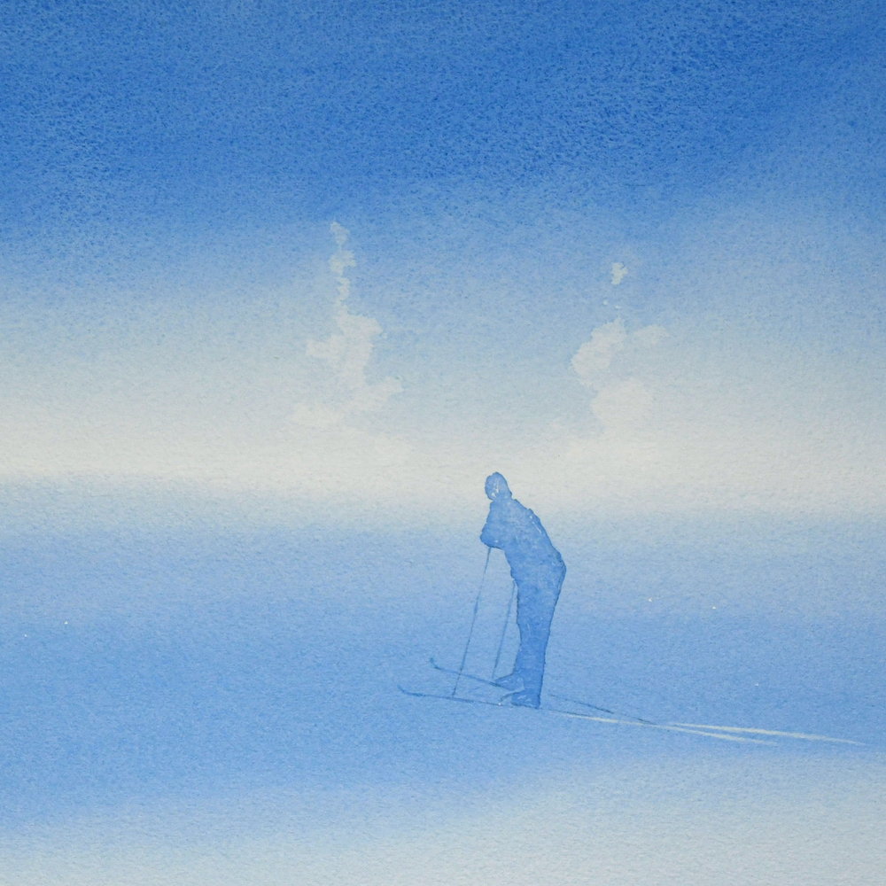 Skiløper (30 x 30 cm) 3.500 kr