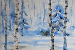 Rådyr i skogen (54 x 75 cm) 9.000 kr