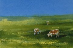 Ku på jorde (30 x 30 cm) 3.500 kr 