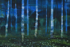 Fugler i skogen (39 x 56 cm) 6.500 kr