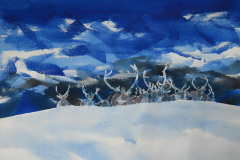 Flokk  (56 x 76 cm) 9000 kr